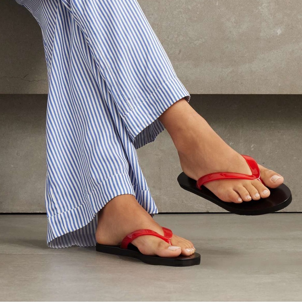 Red Sandals, Row and Ancient Greek Inspired